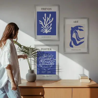 Matisse abstract wall art set set of decorative posters