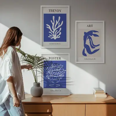 Matisse abstract wall art set set of decorative posters
