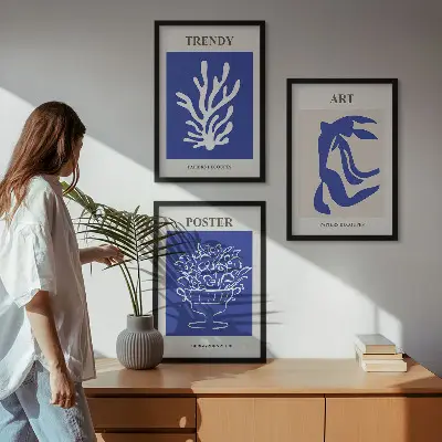 Matisse abstract wall art set set of decorative posters