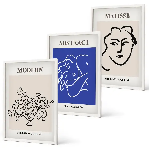 Three-piece modern Matisse wall art set modern poster prints