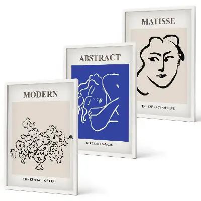 Three-piece wall art piece Matisse's modern posters