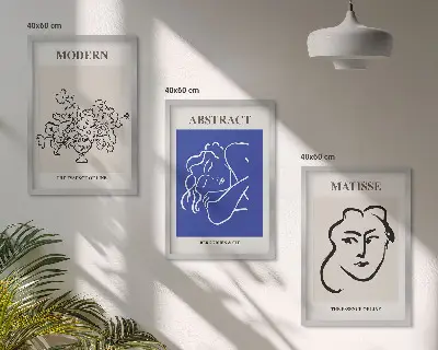 Three-piece modern Matisse wall art set modern poster prints