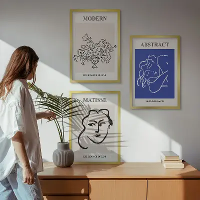 Three-piece modern Matisse wall art set modern poster prints