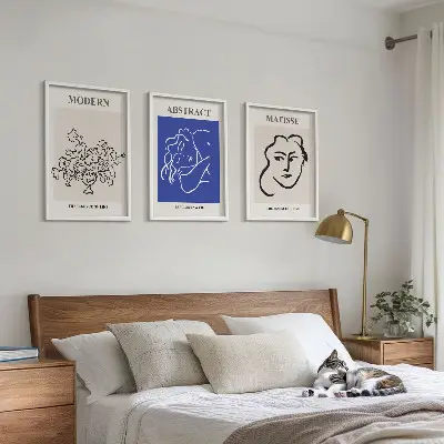 Three-piece wall art piece Matisse's modern posters