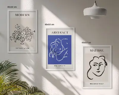 Three-piece modern Matisse wall art set modern poster prints