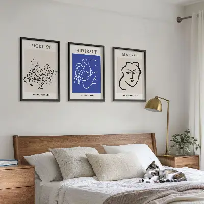 Three-piece wall art piece Matisse's modern posters