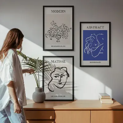 Three-piece modern Matisse wall art set modern poster prints