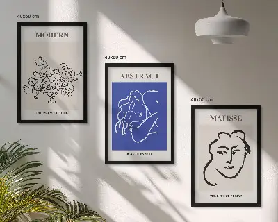 Three-piece modern Matisse wall art set modern poster prints