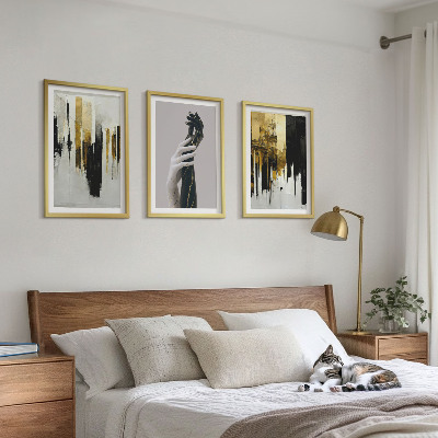 Wall art set Abstract hand painting patterns
