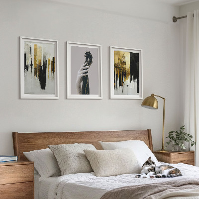 Wall art set Abstract hand painting patterns