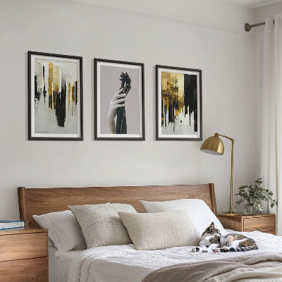 Wall art set Abstract hand painting patterns