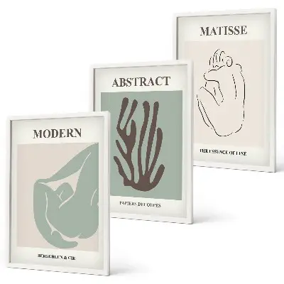 Matisse abstract wall art set stylish paintings