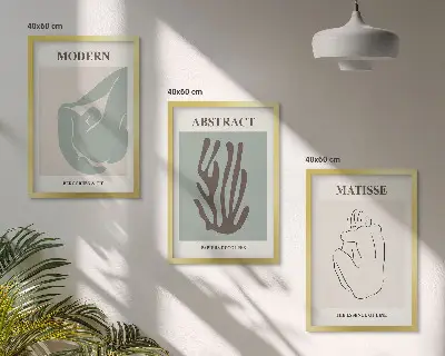 Matisse abstract wall art set stylish paintings