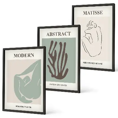 Matisse abstract wall art set stylish paintings