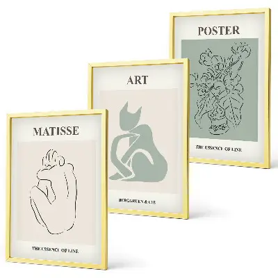 Matisse wall art set green and beige posters