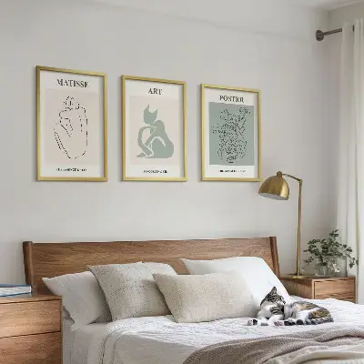 Wall art set Matisse Green Beige Posters