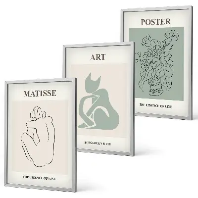 Matisse wall art set green and beige posters