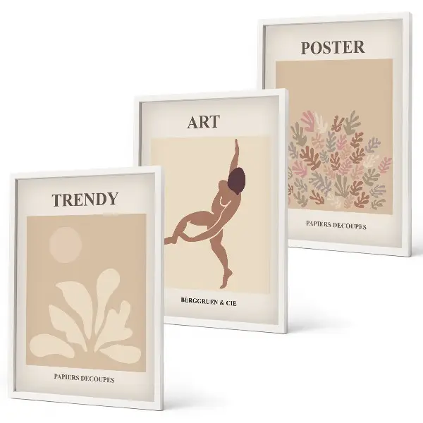 Wall art set Matisse's abstract forms