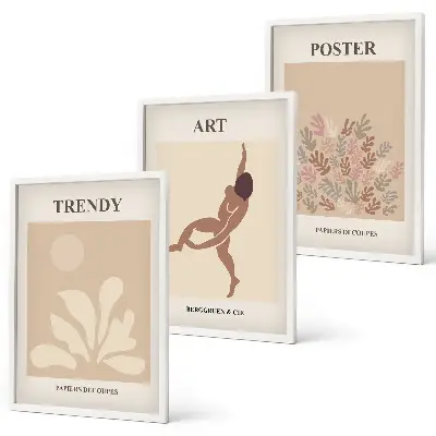 Matisse abstract forms wall art set a gallery-style wall art collection