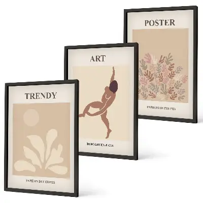 Matisse abstract forms wall art set a gallery-style wall art collection