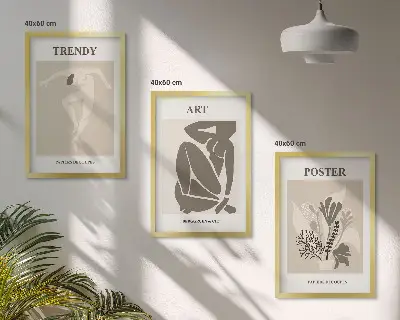 Matisse Plant Figures wall art three-piece set