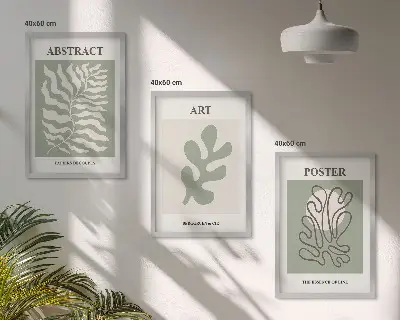 Matisse plant pattern wall art set set of decorative posters