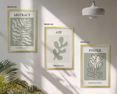 Wall art set Matisse's plant patterns posters