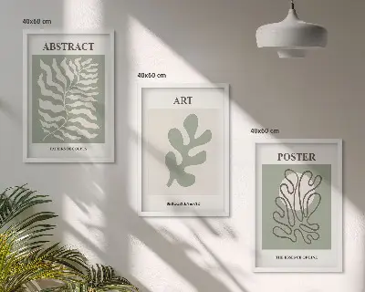 Matisse plant pattern wall art set set of decorative posters