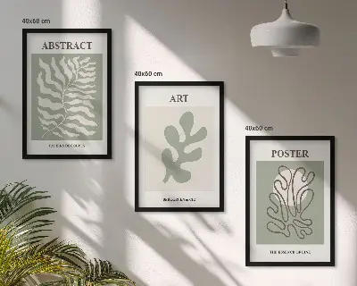 Matisse plant pattern wall art set set of decorative posters