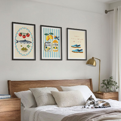 Wall art set Italian flavors lifestyle images