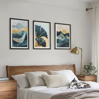 Abstract mountain views wall art three-piece set