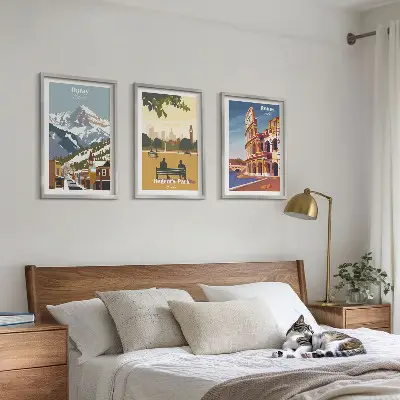 Wall art set featuring the Ouray Mountains and London Coliseum
