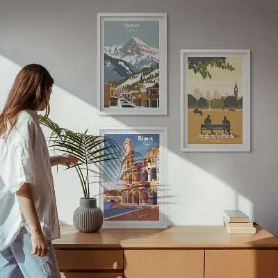 Wall art set featuring the Ouray Mountains and London Coliseum