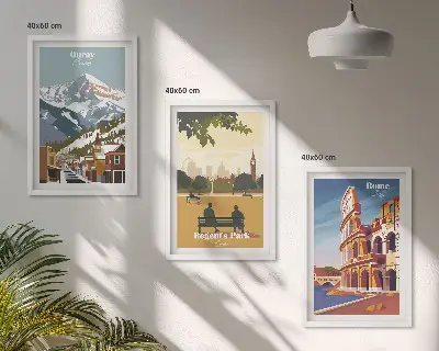 Wall art set featuring the Ouray Mountains and London Coliseum