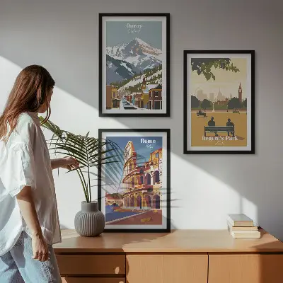 Wall art set featuring the Ouray Mountains and London Coliseum