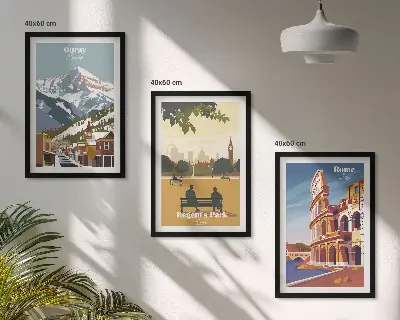 Wall art set featuring the Ouray Mountains and London Coliseum