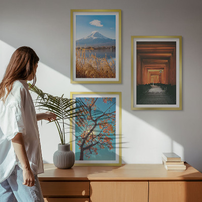 Wall art set Japanese nature landscapes