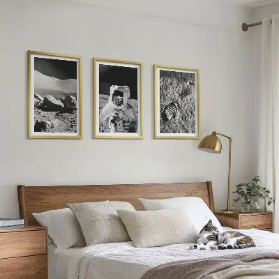 NASA Moon Astronaut Wall Art Set set of photographic prints