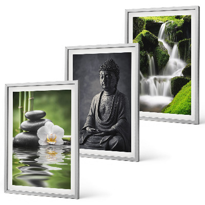 Three-piece wall art piece Relaxing ZEN water paintings