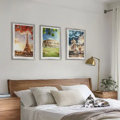 Monuments of Europe wall art set