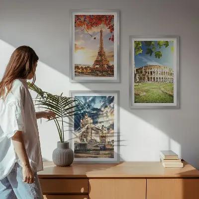 Monuments of Europe wall art set