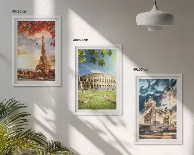 Monuments of Europe wall art set