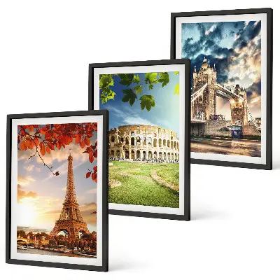 Monuments of Europe wall art set