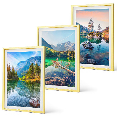 Wall art set Mountain lakes nature landscape