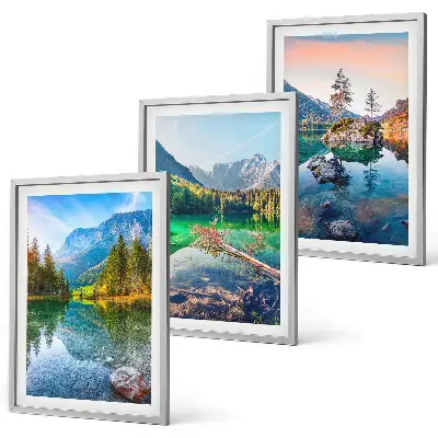 Mountain lakes nature landscape wall art set 