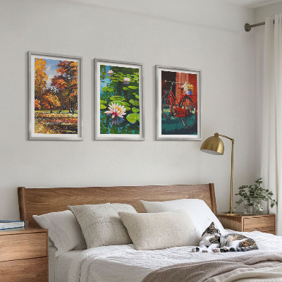 Wall art set Autumn colors lily terrace