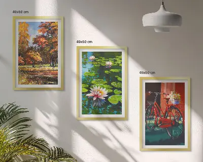 Autumn Colors Lily Terrace wall art set 