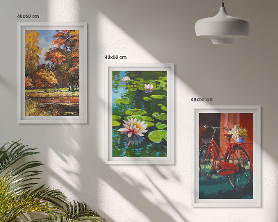 Wall art set Autumn colors lily terrace