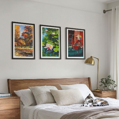 Wall art set Autumn colors lily terrace