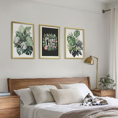 Three-piece wall art piece Tropical plants Plant Lady
